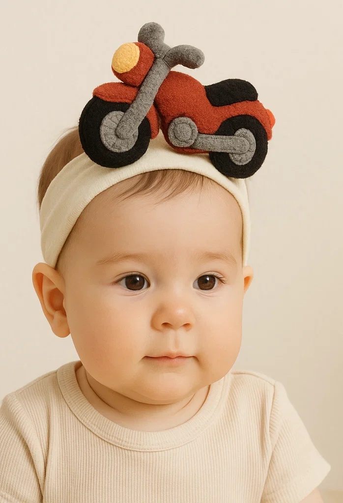 Plush Ski Bunny Baby Headband – Winter-Themed Cute and Cozy Infant Accessory